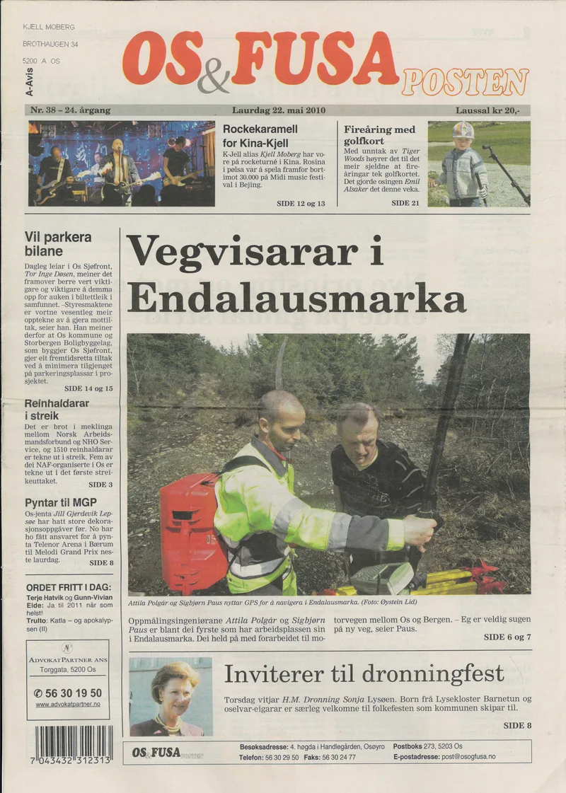 K-Jell Kina Os og Fusaposten 22. mai 2010a