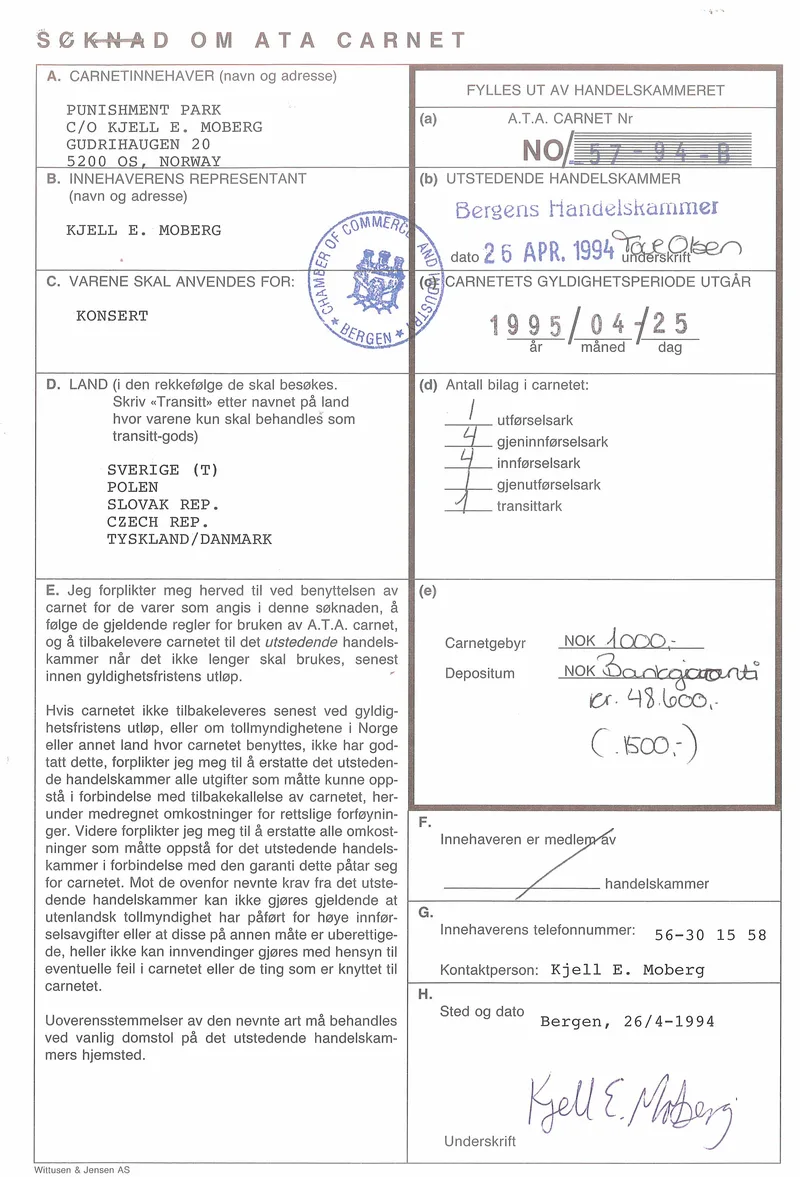 ATA CARNET 1994