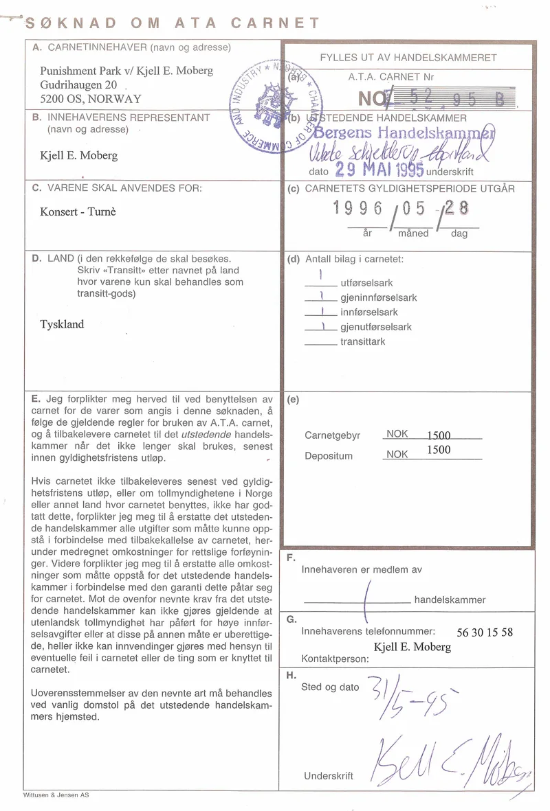 ATA CARNET 1995