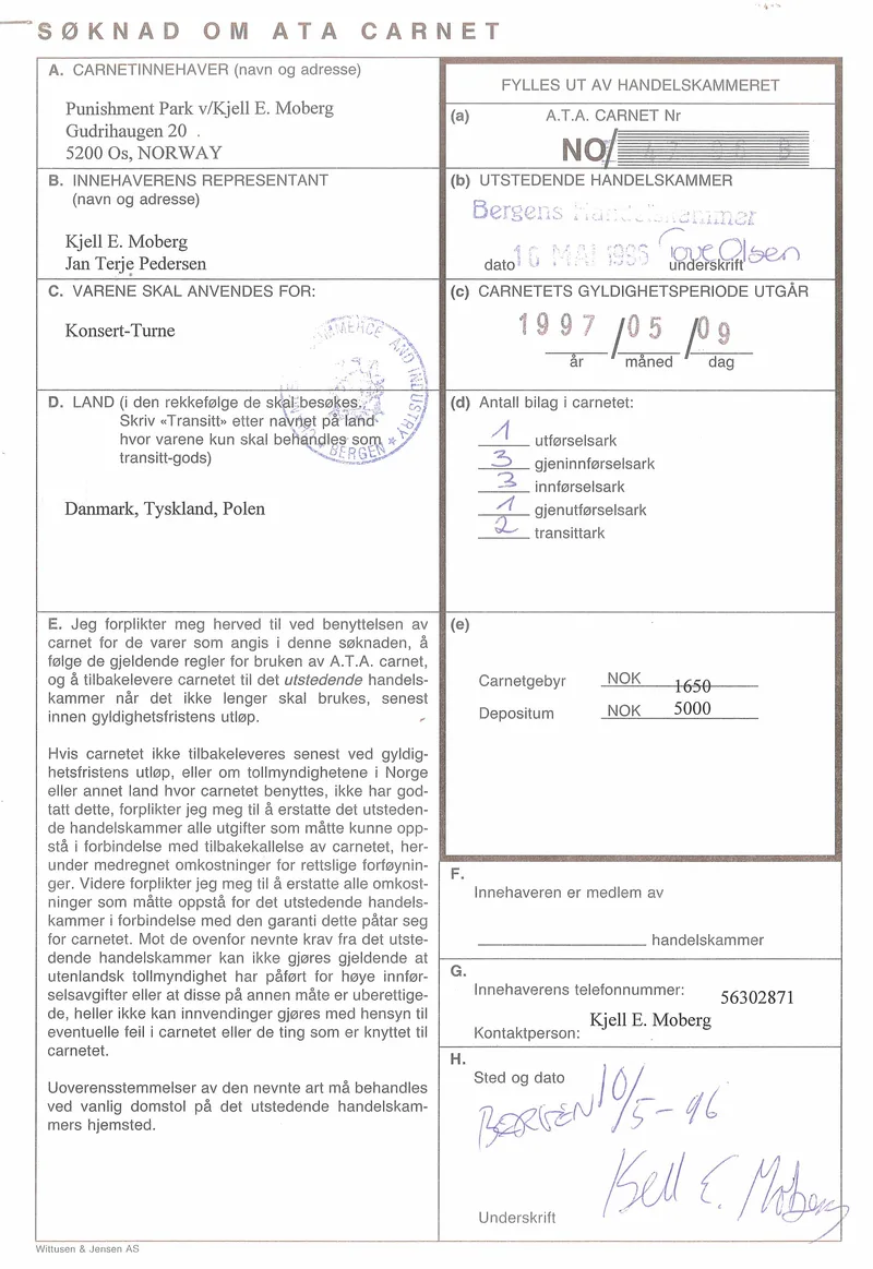 ATA CARNET 1996 PP