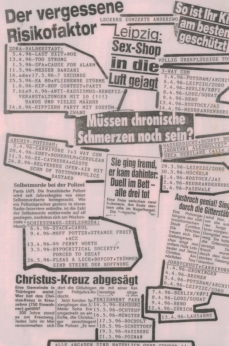 Punishment Park Tyskland flyer 1996