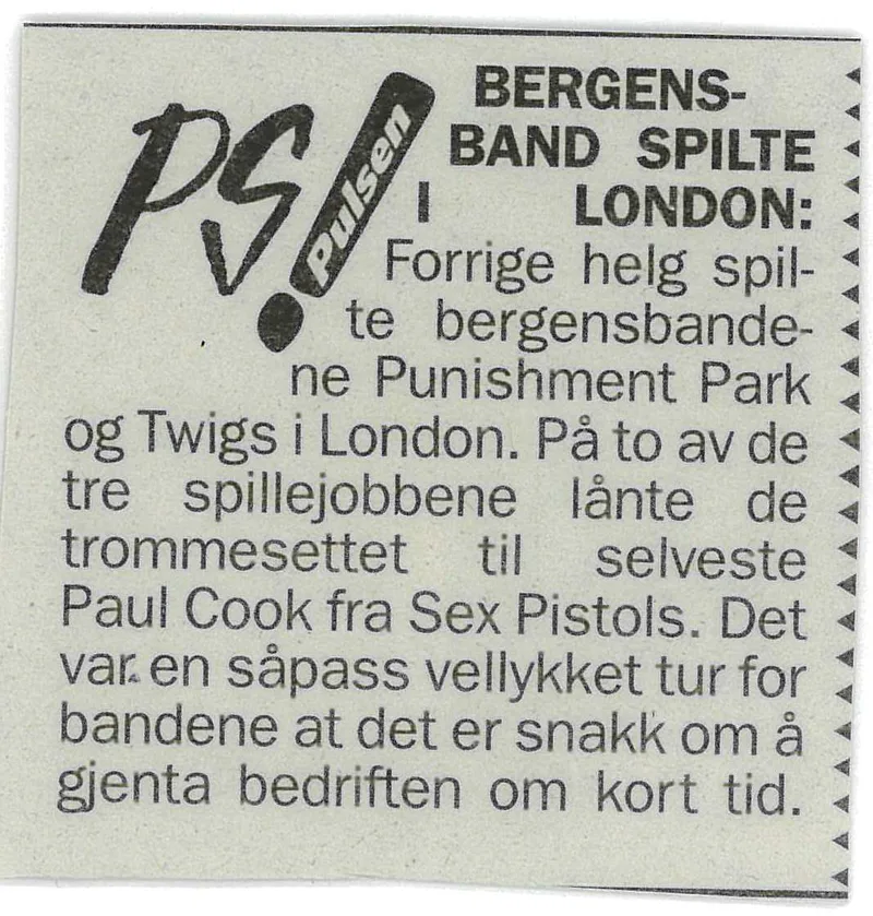 Page 182, Punishment Park Bergensavisen september 1997