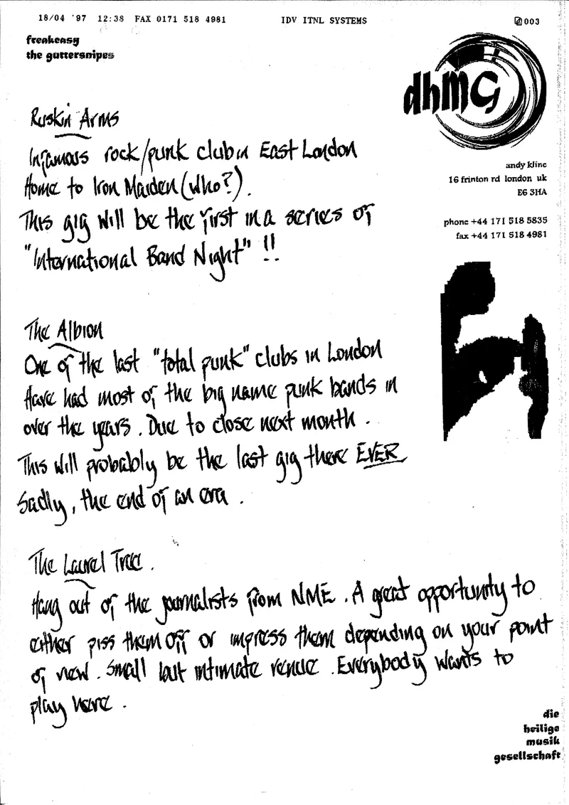 Punishment Park London May tour 1997 c