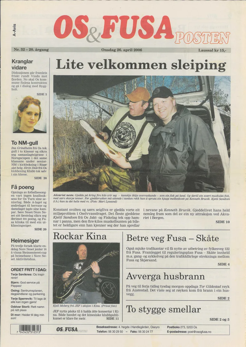 JEF Kina Os og Fusaposten 26. april 2006a