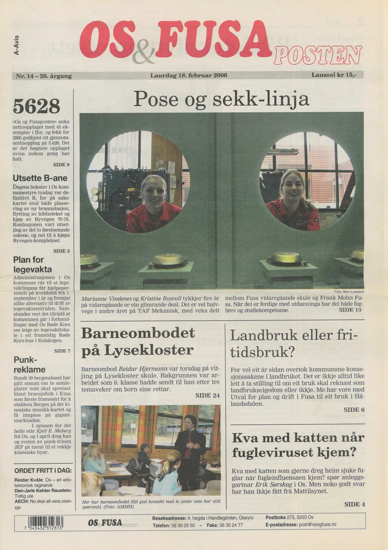 Page 231, JEF Kina Os og Fusaposten 18. februar 2006a