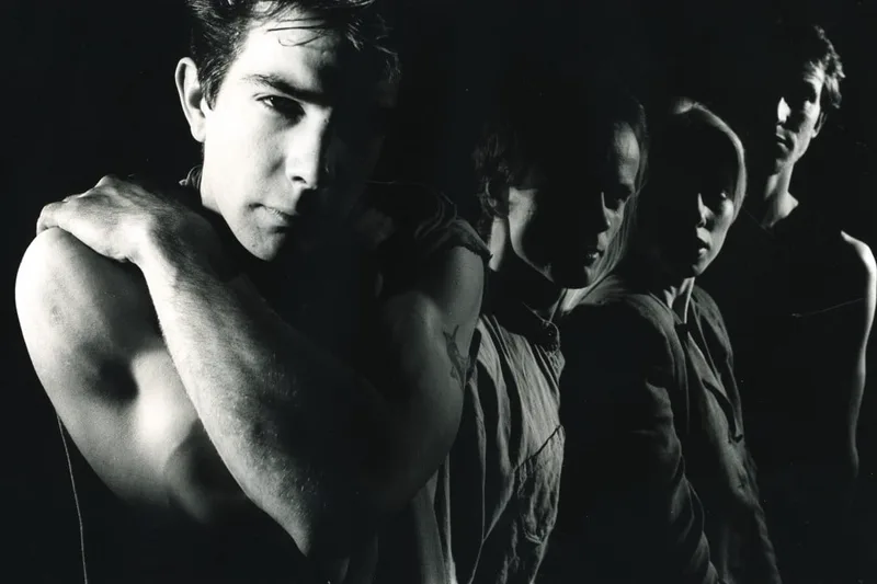 BANDBILDE FRA 1990 Panikfabrik Fra venstre Jon Martin Borcherding, Tom Erik Brudvik, Kjersti Kambestad og Bjørn Bugge. (Foto Torfinn Nergaard Andersen).jpg