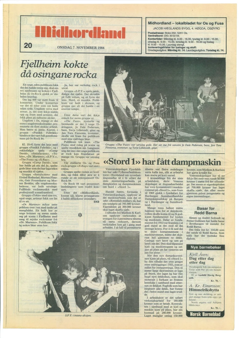 Page 276, Os Rock 84 - Midhordland 7. November 1984, (moved from page 24)