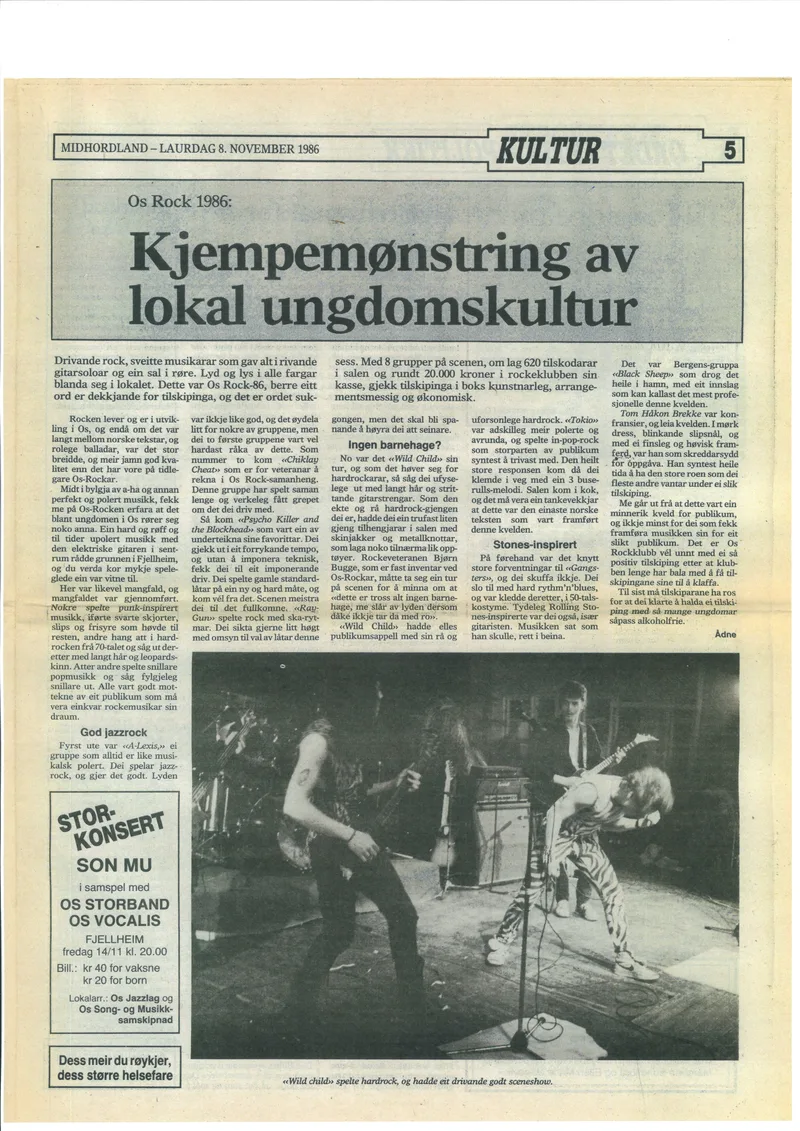 PAGE 276 - Os Rock 86 - Midhordland 8 November 1986