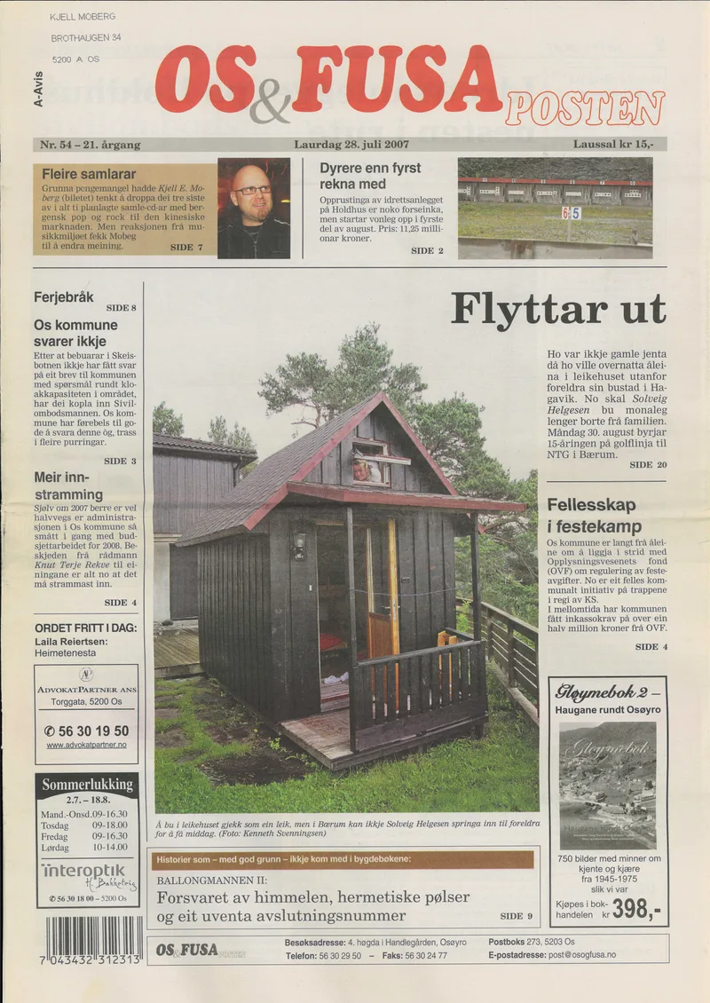 Kina Os og Fusaposten 28. juli 2007a