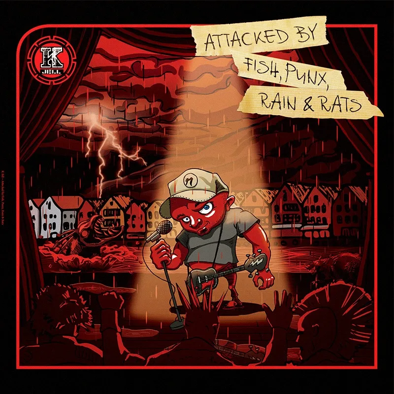 22 K-Jell Attacked by fish, punx, rain & rats kom ut i mars 2016, kun 500 eksemplarer på rød vinyl. (2)