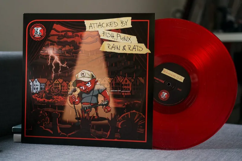 27 K-Jell Attacked by fish, punx, rain & rats kom ut i mars 2016, kun 500 eksemplarer på rød vinyl.
