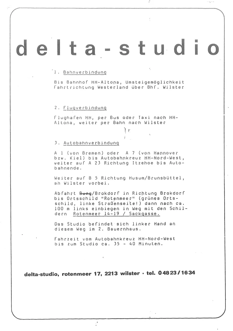 Delta Studio brev