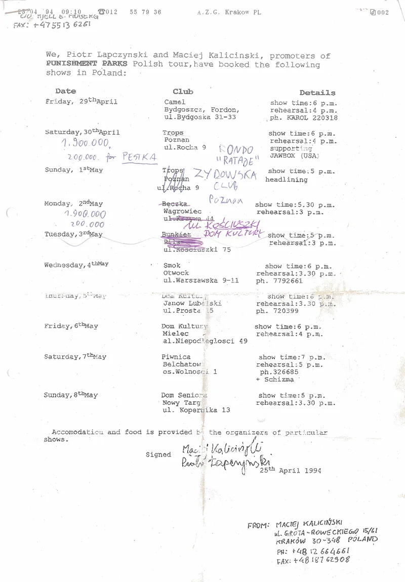 Polenturne 1994 fax