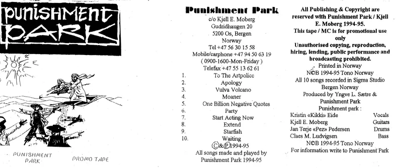 Punishment Park Promo tape for Blendwerk album