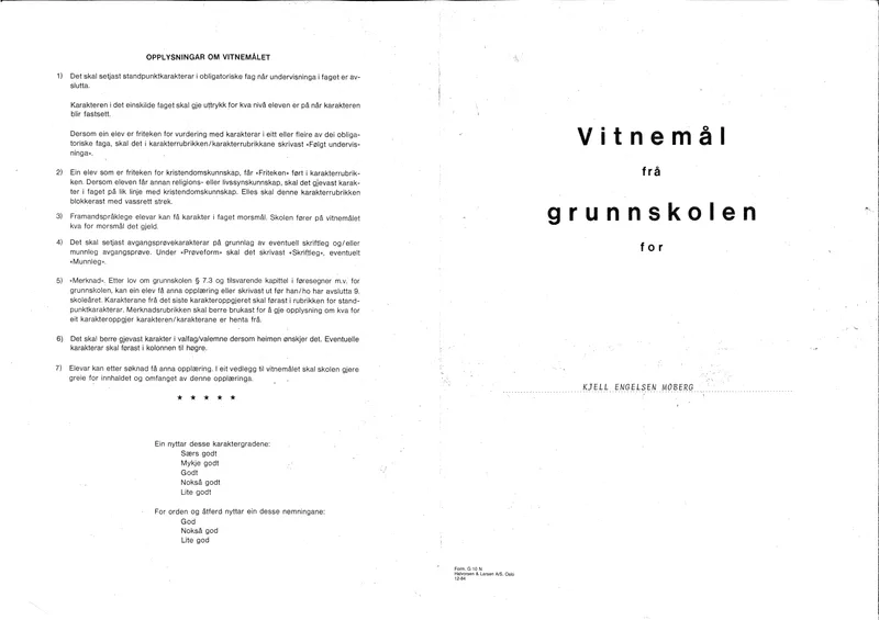 Grunnskolevitnemål Kjell 1