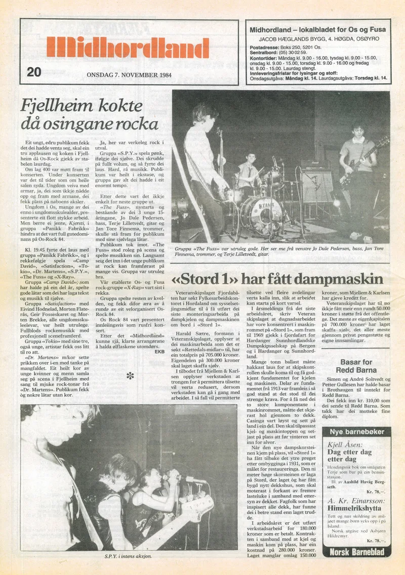 Os Rock 84 Midthordland 7. November 1984