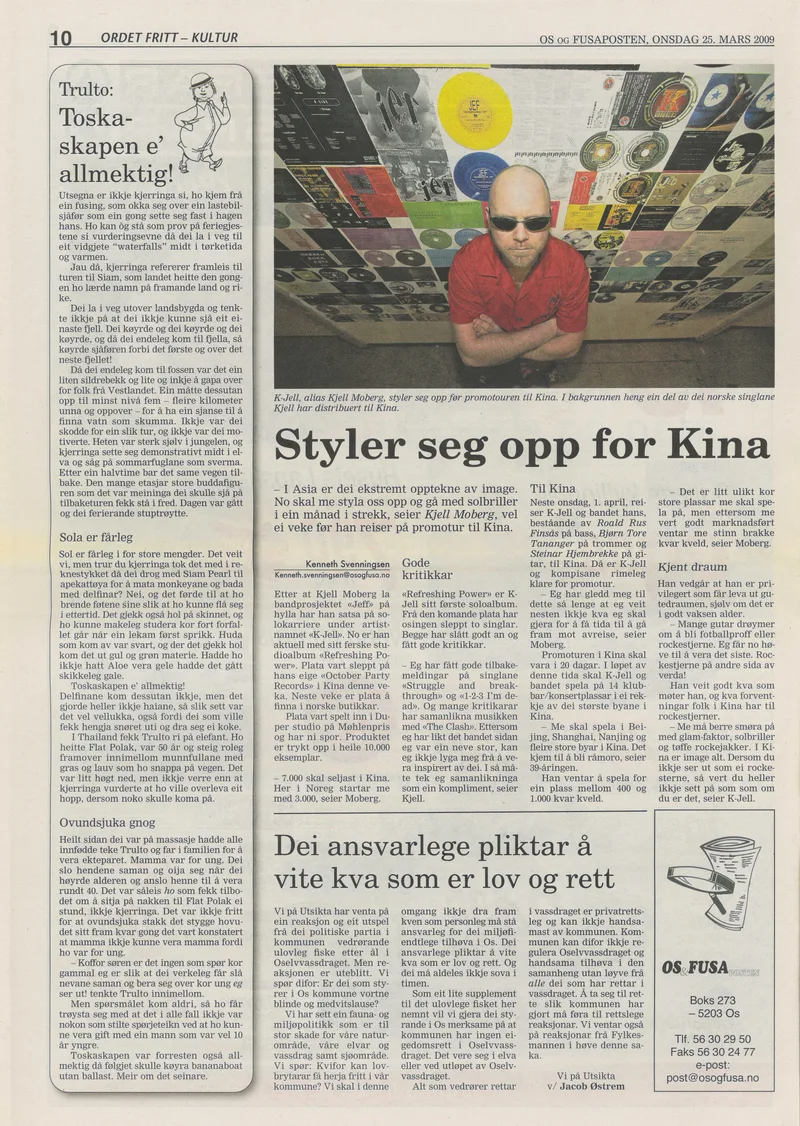 Page 385, Kina Os og Fusaposten 25. mars 2009