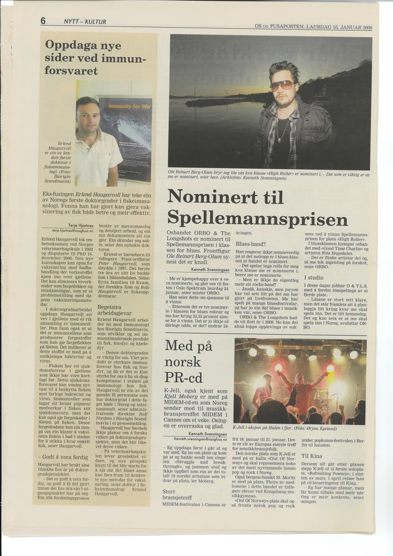 Page 416, K-Jell Os og Fusaposten 10. januar 2009