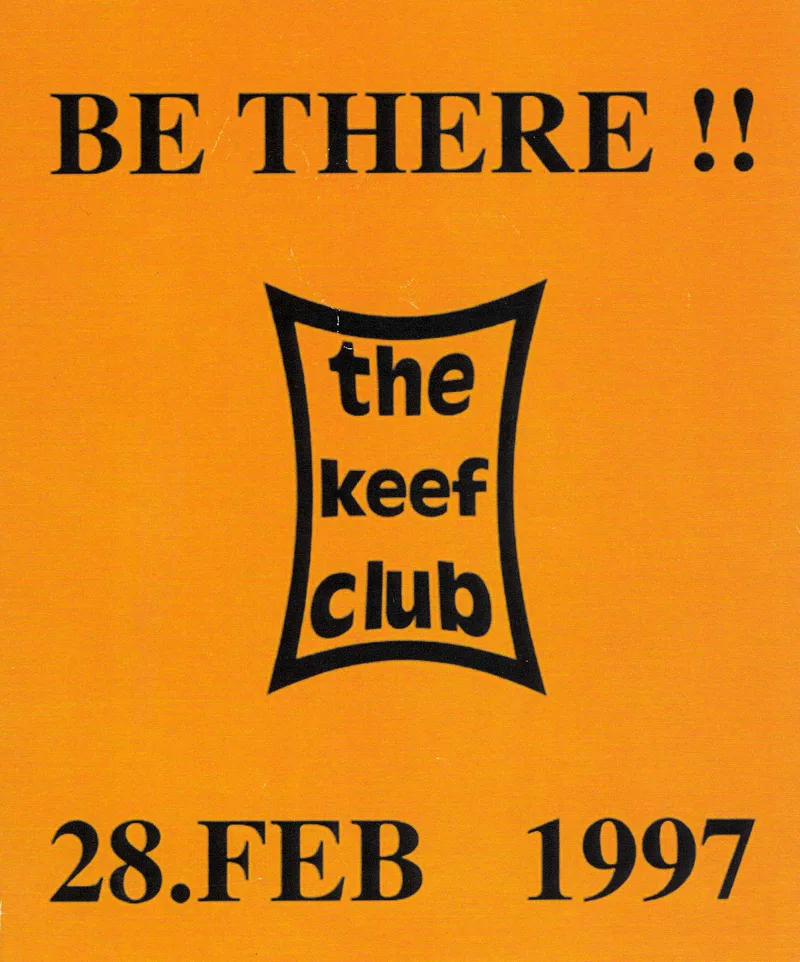 KEEF CLUB Åpningsflyer 1997
