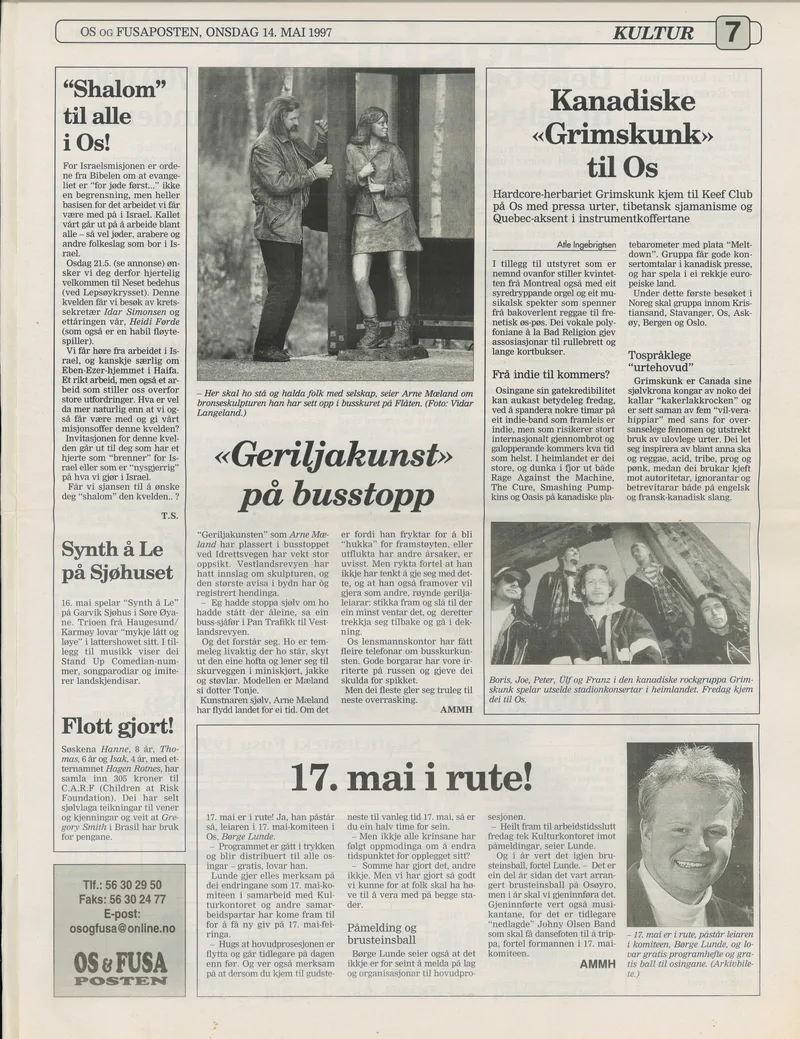 KEEF CLUB - Grimskunk Os og Fusaposten 14. mai 1997
