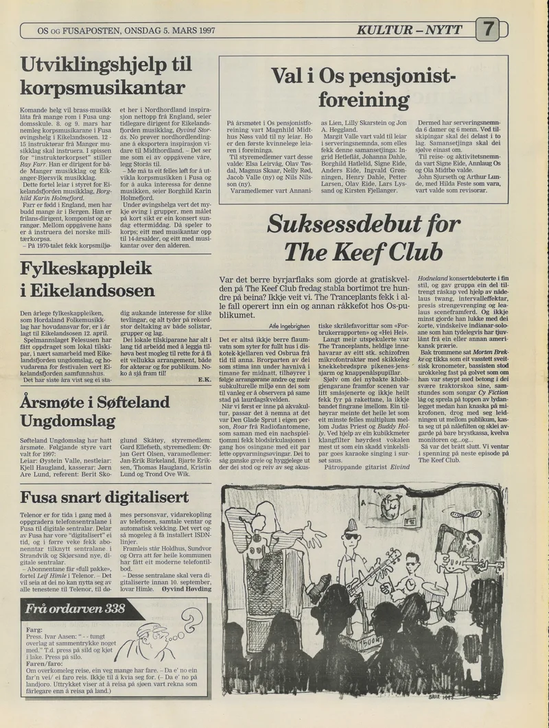 KEEF CLUB Os og Fusaposten 5. mars 1997