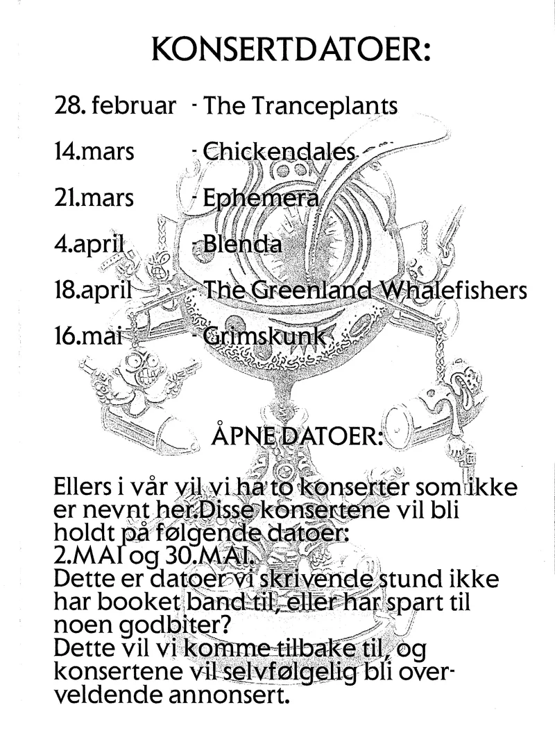 KEEF CLUB vårprogram 1997 b