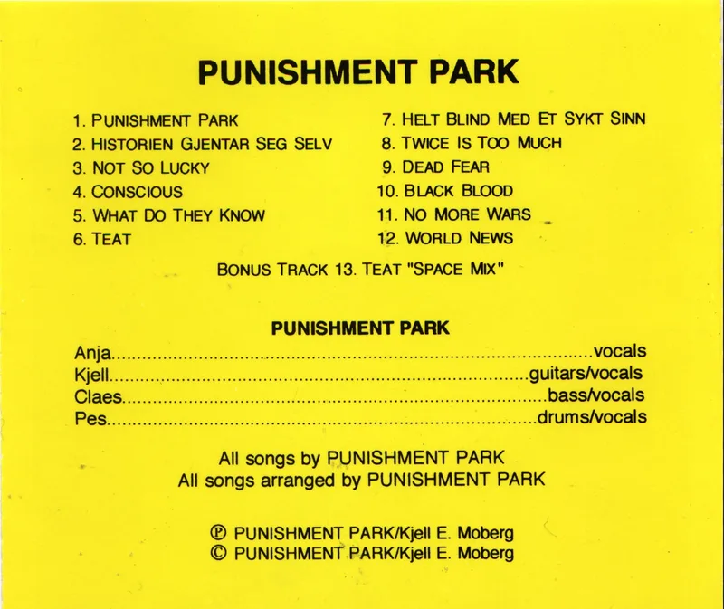 Album cover, back